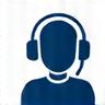 Icona di un auricolare con persona stilizzata, che rappresenta Supporto Dedicato.